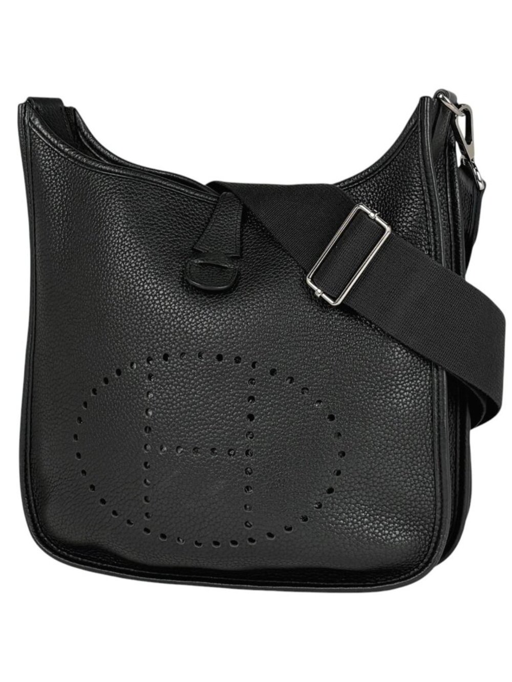 Hermes Evelyne 3 Shoulder Bag PM Perforated H Logo Taurillon Clemence Black